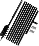 vidaXL Grondboor met handvat 120 mm en verlengstukken 9 m
