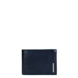 Piquadro Blue Square Men's Wallet with coin pocket night blue Blauw