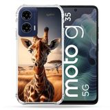 Cokitec Housse renforcée pour Motorola G35 5G Animal Giraffe Savane