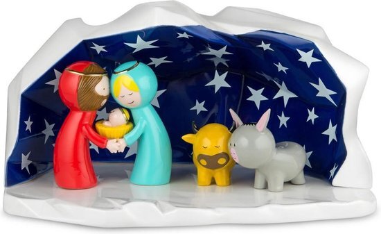 Alessi Happy Eternity Baby Kerststal - Wit - Porselein - 20 cm