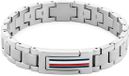 Tommy Hilfiger TJ2790596 Heren Armband - Schakelarmband - Staal - Gepolijst - 19 cm - 12 mm - Zilverkleurig