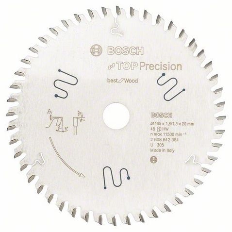 Bosch Cirkelzaagblad - 165mm - 48 tanden - Best for Wood
