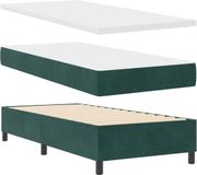 vidaXL Boxspring bed met hoofdeinde Donkergroen 200 x 90 cm Fluweel