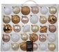 Decoris Kerstbal kunststof mix roze 30-delig