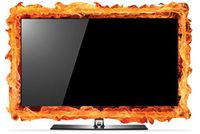 IDesign FLAME FRAME Retro TV 26", Forex, Multi-Colour