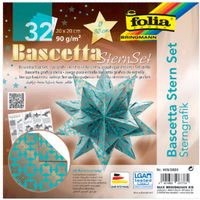 Folia Bascetta ster foliefolders, 200 x 200 mm, zilver/goud