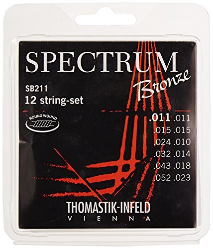 Thomastik snaren voor akoestische gitaar Spectrum Brons Series nikkelvrij set SB210 12-string extra light .010-.050