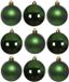 Decoris Kleine kerstballen - 18x st - donkergroen - D4 cm - glas - kerstversiering