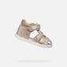 GEOX SANDAL MACCHIA DREUMES Sandalen - BEIGE/PLATINA - Maat 21