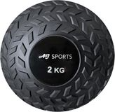AJ-Sports Slam ball 2kg - Medicijnbal - Medicine bal - Wall ball - Met extra Grip - Zwart