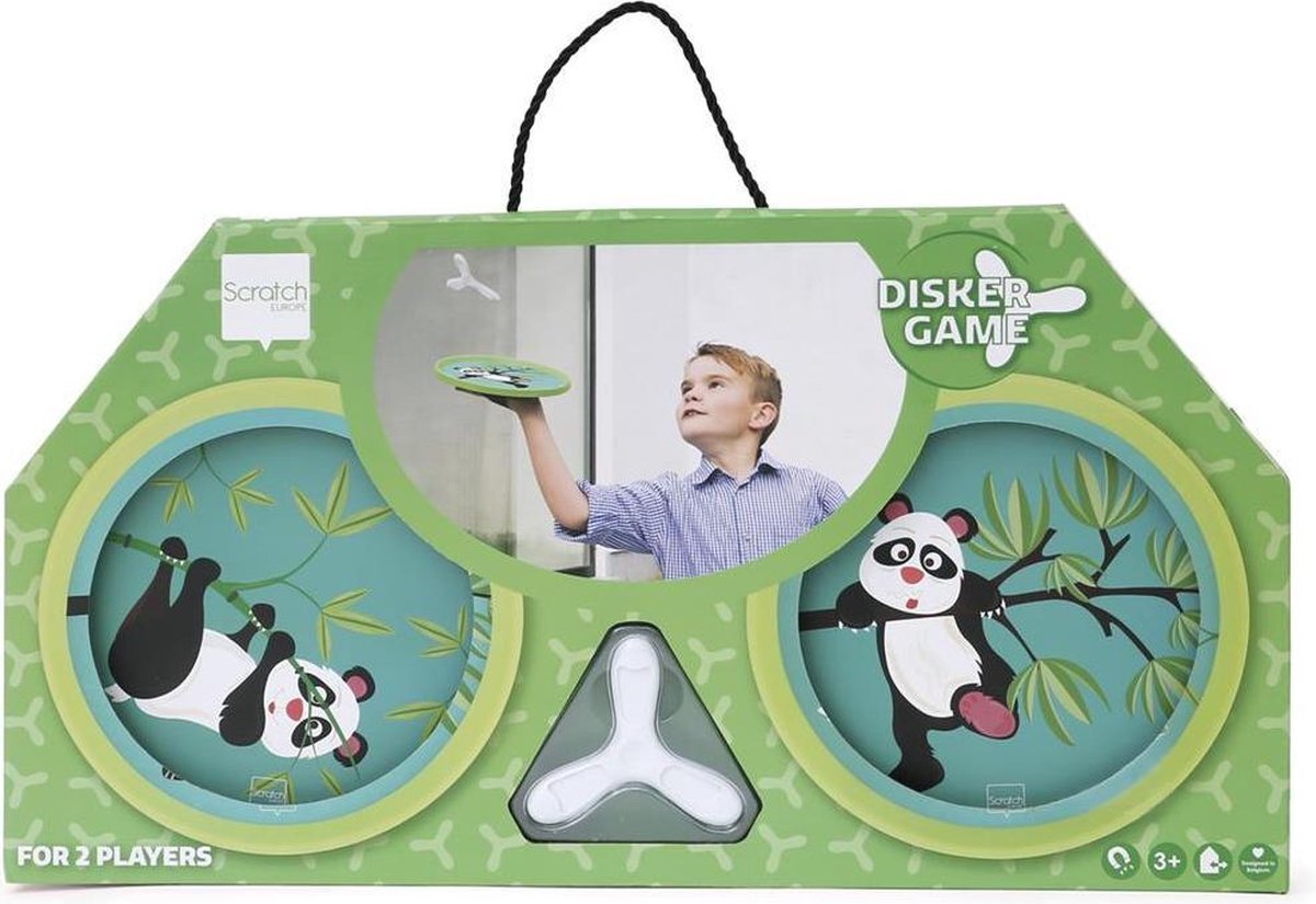 scratch Spel Panda Hand-disker Junior 17 Cm Staal Groen 3-delig