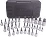 TACKLIFE HBS1C Jeu de 33 embouts Torx/hexagonaux 1/4"-1/2" S2/Cr-V avec coffret