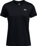 Under Armour Tech SSC - Solid Dames Sportshirt - Zwart - Wit