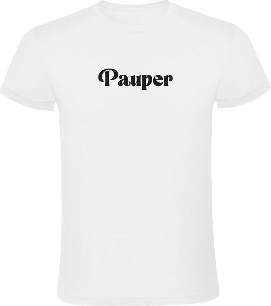 Sol's Pauper Heren T-shirt - Wit - Katoen - Maat S