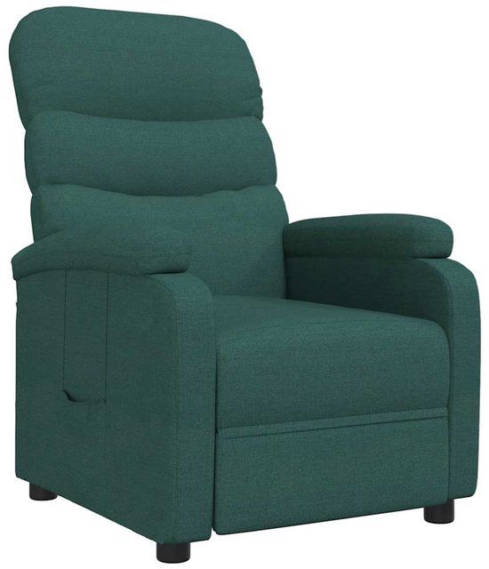 vidaXL Fauteuil verstelbaar stof donkergroen