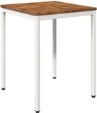 vidaXL Tuin Eettafel Natuurlijk en Wit Acacia Hout Rond 60 x 60,5 x 75 cm