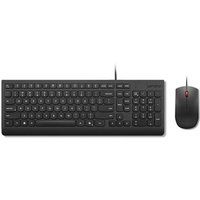 Lenovo Essential Wired Combo - Toetsenbord en muis set - USB - QWERTY - Spaans - zwart - bruine doos