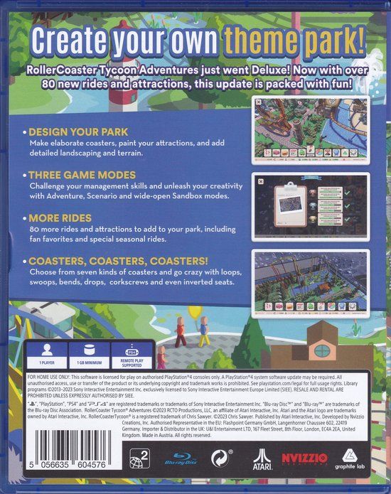 RollerCoaster Tycoon Adventures Deluxe - PS4
