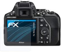 atFoliX Schermbeschermer compatibel met Nikon D3500 Beschermfolie, ultra-helder FX Schermfolie (3X)