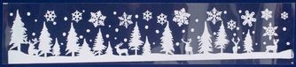 Autocollants de fenêtre de Noël - paysage enneigé - 58,5 cm