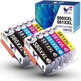 Canon 10 cartouches d'encre XXL PGI-580/CLI-581