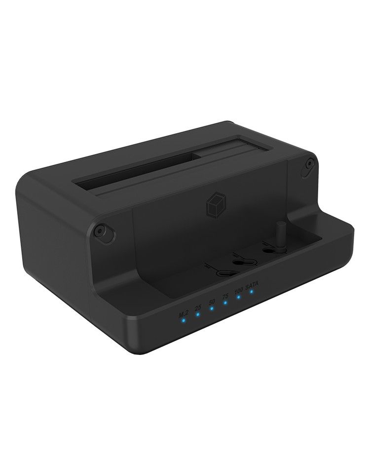 ICY BOX IB-2914MSCL-C31 - Docking Station - USB 3.2 Gen 2 (3.1 Gen 2) Type-C - HDD/SSD - 2.5"/3.5"/M.2 - Zwart