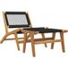 DESIGN IN Chaise De Jardin Chaise D'Extérieur Et Repose-pieds Bois Teck Solide Et Polyester