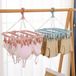 Dailygoods Sèche-linge rotatif - Étendoir pliable - 32 pinces - Rose