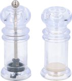 Merkloos / Sans marque Edco Eindhoven Bv Zout en peper molen set - 10 x 4 cm - transparant