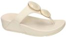 FitFlop Lulu Marbled Stone Toe-post Slippers - Femme - Beige - Maat 38