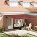 Maison Exclusive - Parasol extensible, orange et marron, 450 x 300 cm