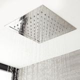 Hudson Reed Pommeau de douche encastrable plafond carré pluie acier chromé 28 x 28 cm