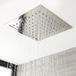 Hudson Reed Pommeau de douche encastrable plafond carré pluie acier chromé 28 x 28 cm