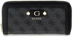 GUESS Lindsey SLG Zip Around Wallet Coal Logo donkergrijs