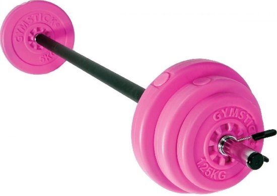 Gymstick 20 kg pump set met trainingsvideo s - roze