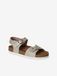 VERTBAUDET Leren sandalen met dubbele gespen goud