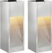 VidaXL Zonne led padverlichting 2 st warmwit 18 x 18 x 50 cm