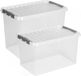 Sunware opslagboxen met deksel - 2x stuks - 62 L en 72 L