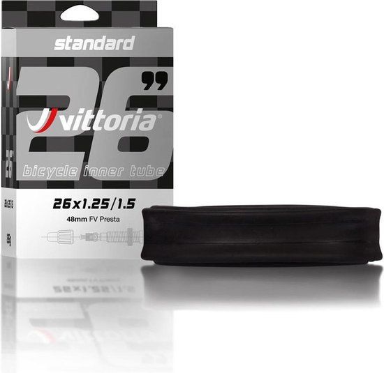 Vittoria Binnenband Standard 20/28-622 Presta 48 mm Zwart Rubber