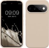 kwmobile telefoonhoesje geschikt voor Google Pixel 11 / Pixel 11 Pro - Hoesje met siliconen coating - Smartphone case in mat crème