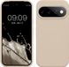 kwmobile telefoonhoesje geschikt voor Google Pixel 11 / Pixel 11 Pro - Hoesje met siliconen coating - Smartphone case in mat crème