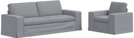 vidaXL Canapé 2 places Gris clair Tissu