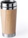 Non-branded Luxe gobelet/thermosbeker pour café ou thé - 10x - 500 ml - acier inoxydable/bambou
