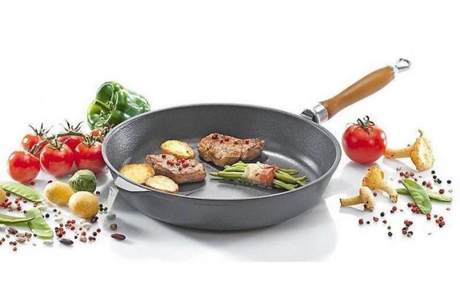 Krüger 60024 Braadpan - 240 mm - Zwart/Bruin/Zilver