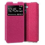 Cool Samsung Cool flip cover hoes voor Samsung A145 Galaxy A14 / A14 5G kunstleer glad roze