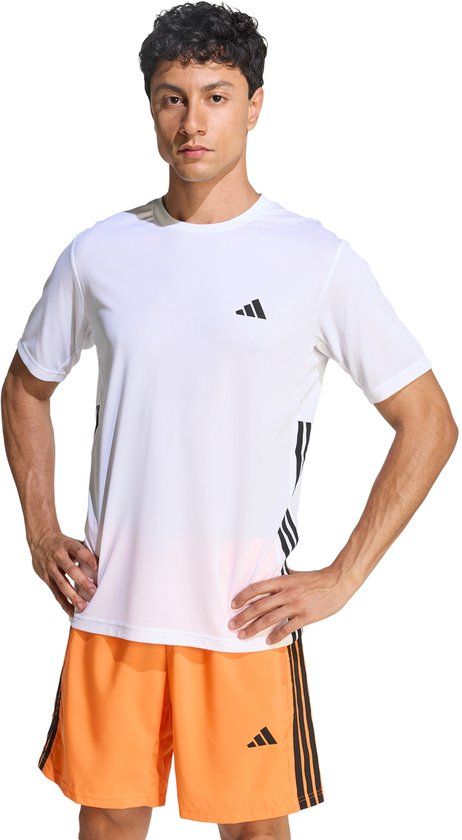 Adidas Performance Workout Essentials Base 3-Stripes T-Shirt - Heren - Wit