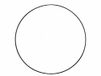 RAYHER HOBBY Metalen ring, 30 cm ø, zwart gecoat