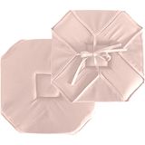 Enjoy Home - Zitkussen met klep – polyester – kleur oudroze – afmetingen: 40 x 40 cm