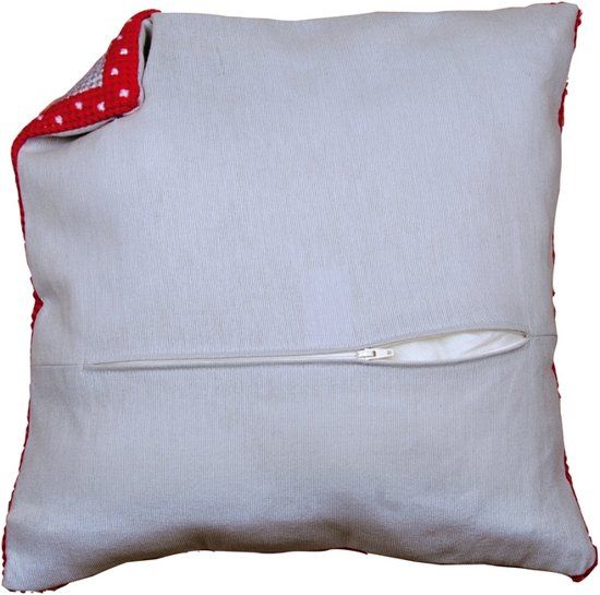 Vervaco Kussenrug met ritssluiting 40 x 40 cm - Grijs - Kunststof