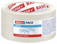 Tesa BASIC - Verpakkingstape - 66m x 50mm - Transparant - UV-bestendig